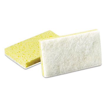 Scotch-Brite™ PROFESSIONAL Light-duty Scrubbing Sponge, #63, 3.6 X 6.1, 0.7" Thick, Yellow-white, 20-carton freeshipping - TVN Wholesale
